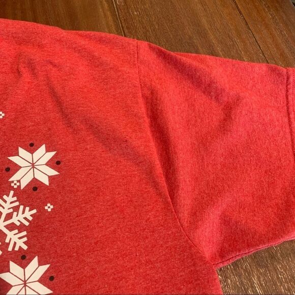 Disney Mickey Mouse Christmas Red T Shirt Large Short Sleeve Sleep Shirt - Picture 3 of 5